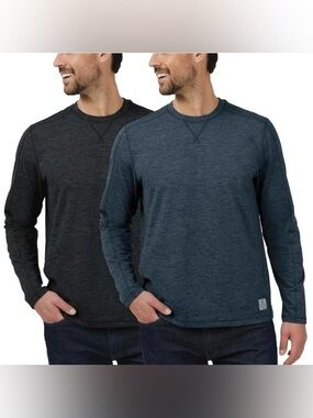 Rugged Elements Men’s Sueded Long Sleeve Crew Shirts 2 Pack Medium NWT